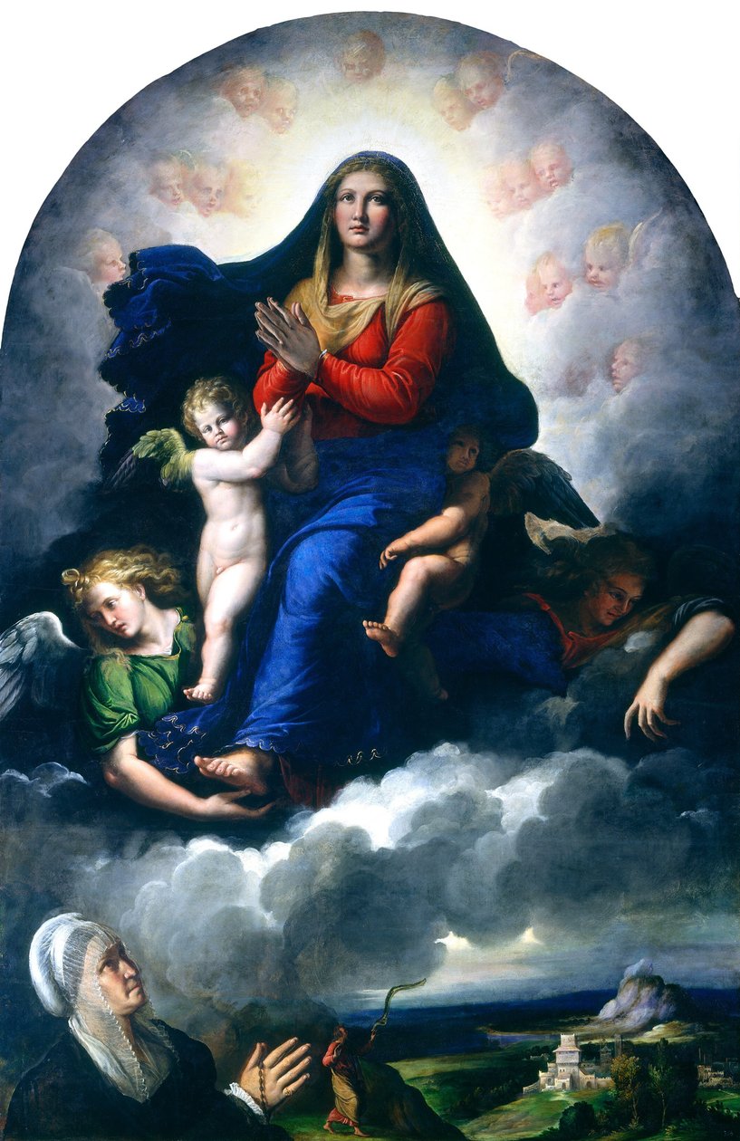 Neitsyen ilmestys, 15301540. tekijältä Girolamo da Carpi