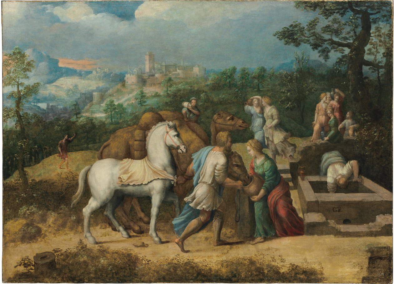 Rebecca kaivolla tekijältä Girolamo da Treviso II