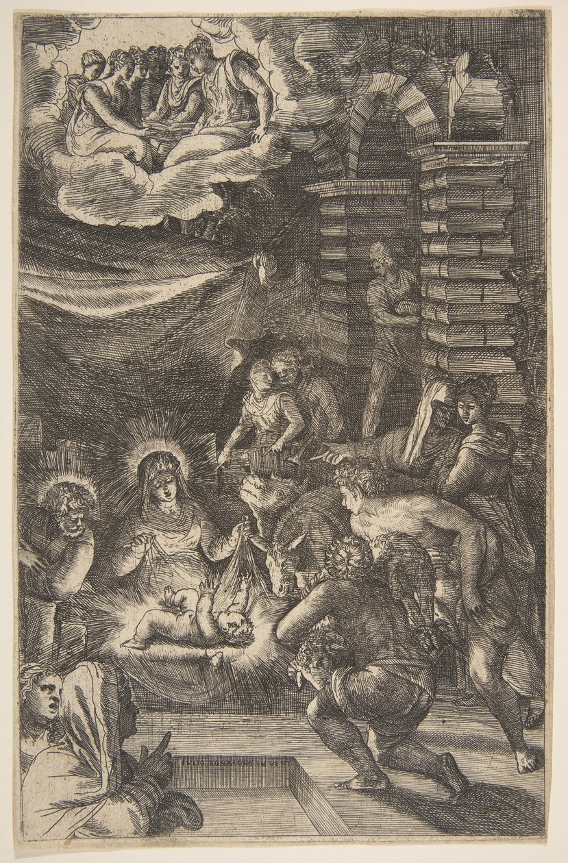 Adoration, n. 1550-65. tekijältä Giulio Bonasone
