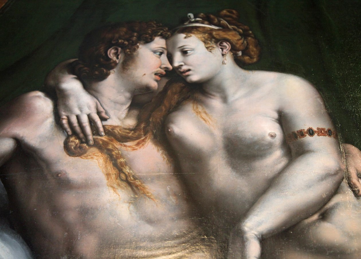 "Rakkauskohtaus", 1500-luku tekijältä Giulio Romano