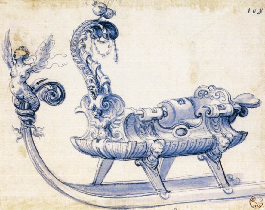 Luonnos rekeä varten tekijältä Giuseppe Arcimboldo
