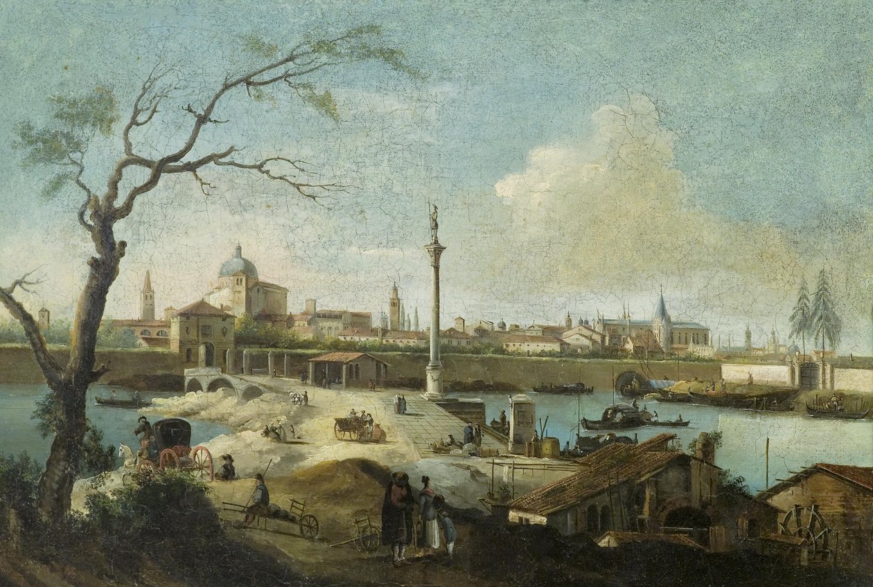 Capriccio mit der Ansicht von Padua tekijältä Giuseppe Bernardino Bison