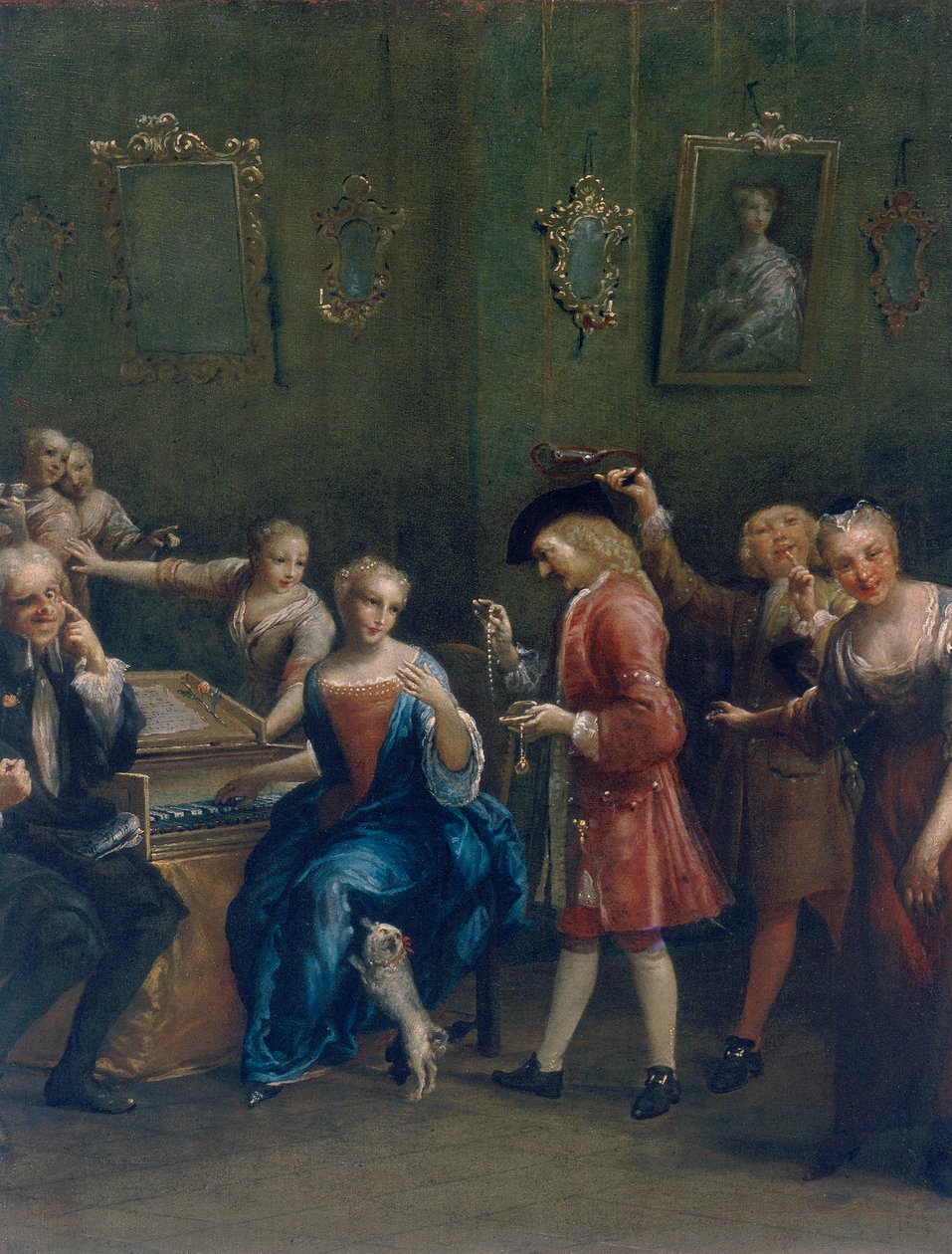The Canterina Corteggiata (seurattu laulaja) tekijältä Giuseppe Maria Crespi