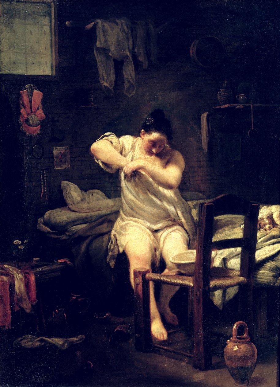 Kirppu, 1710-30 (öljy kuparille) tekijältä Giuseppe Maria Crespi