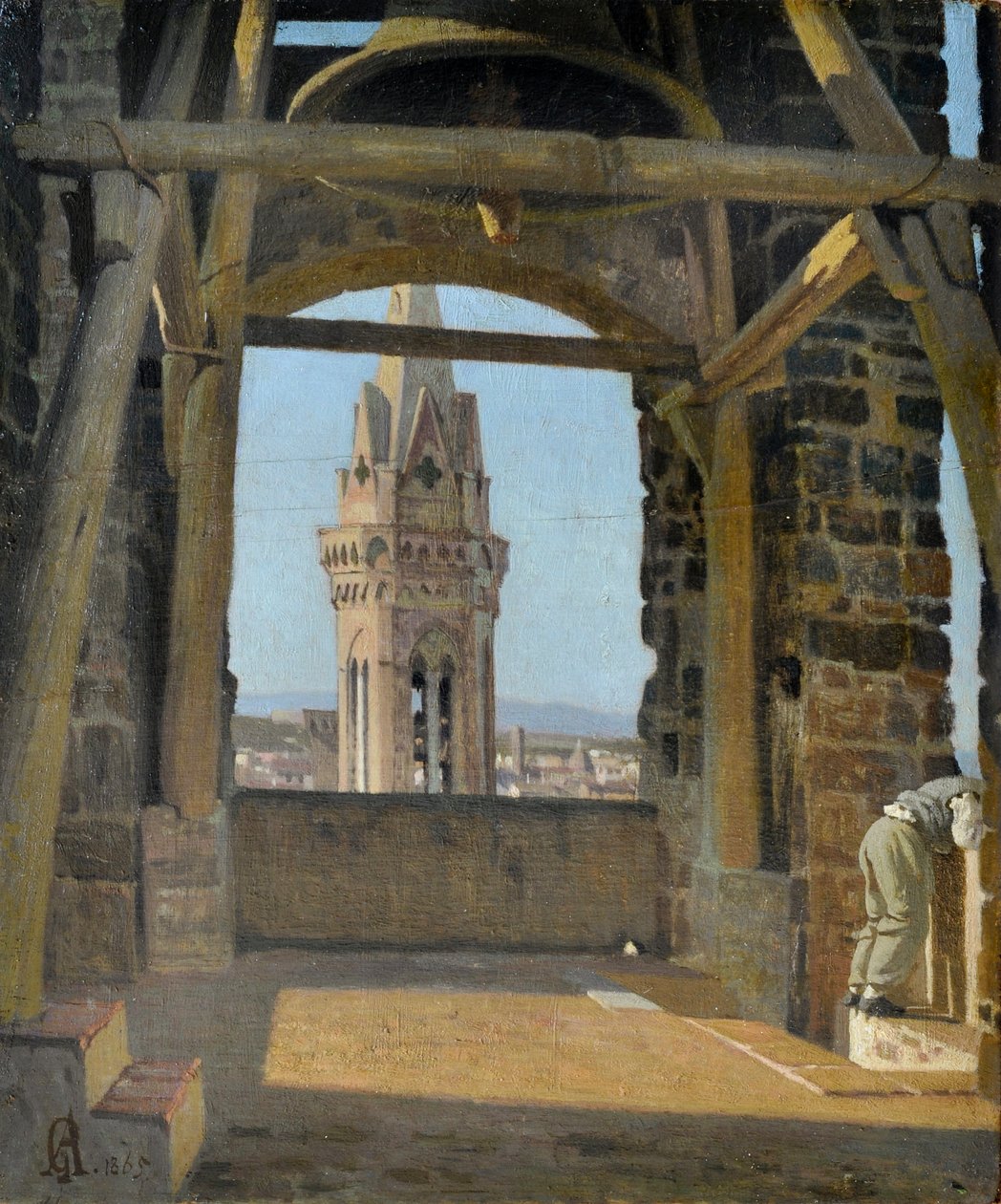 Palazzo del Podestàn torni tekijältä Giuseppe Abbati