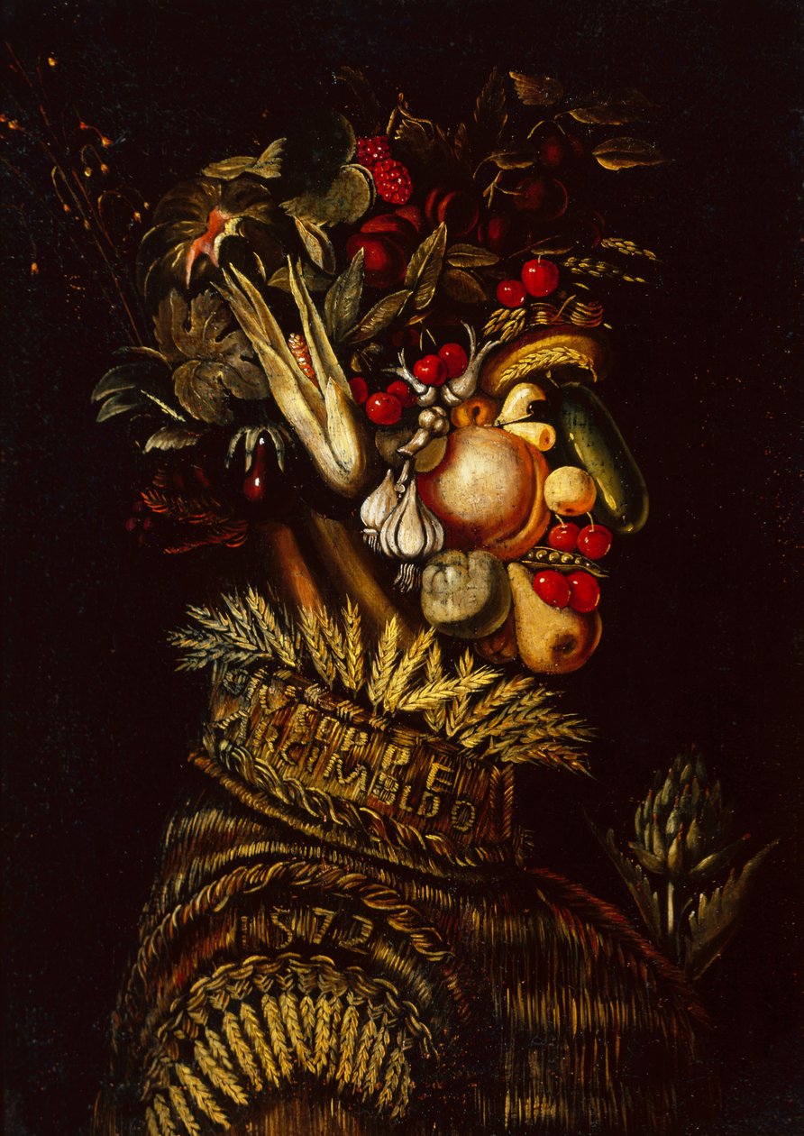 Kesä (öljy kankaalle) tekijältä Giuseppe Arcimboldo