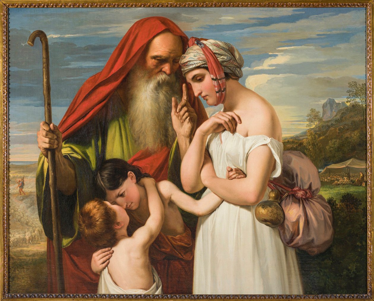 Hagarin karkottaminen, 1844. tekijältä Giuseppe Bezzuoli