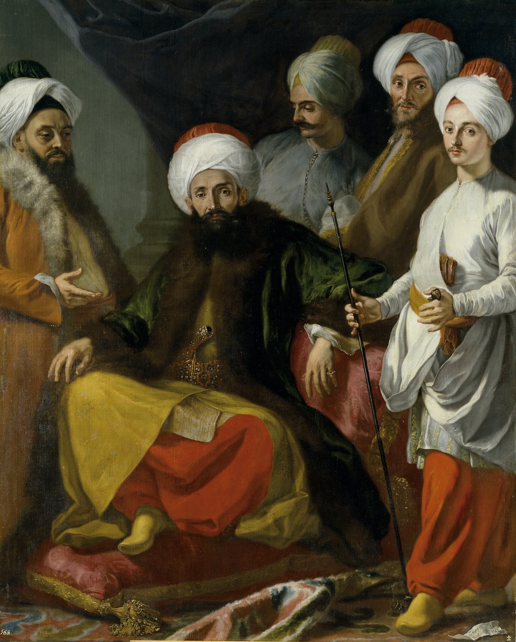 Turkin suurlähetystö Napolissa vuonna 1741 tekijältä Giuseppe Bonito
