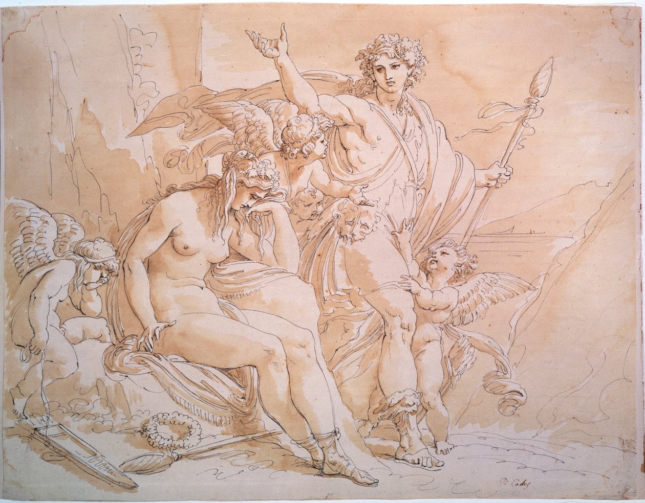 Bacchus ja Ariadne, 1780-luku. tekijältä Giuseppe Cades