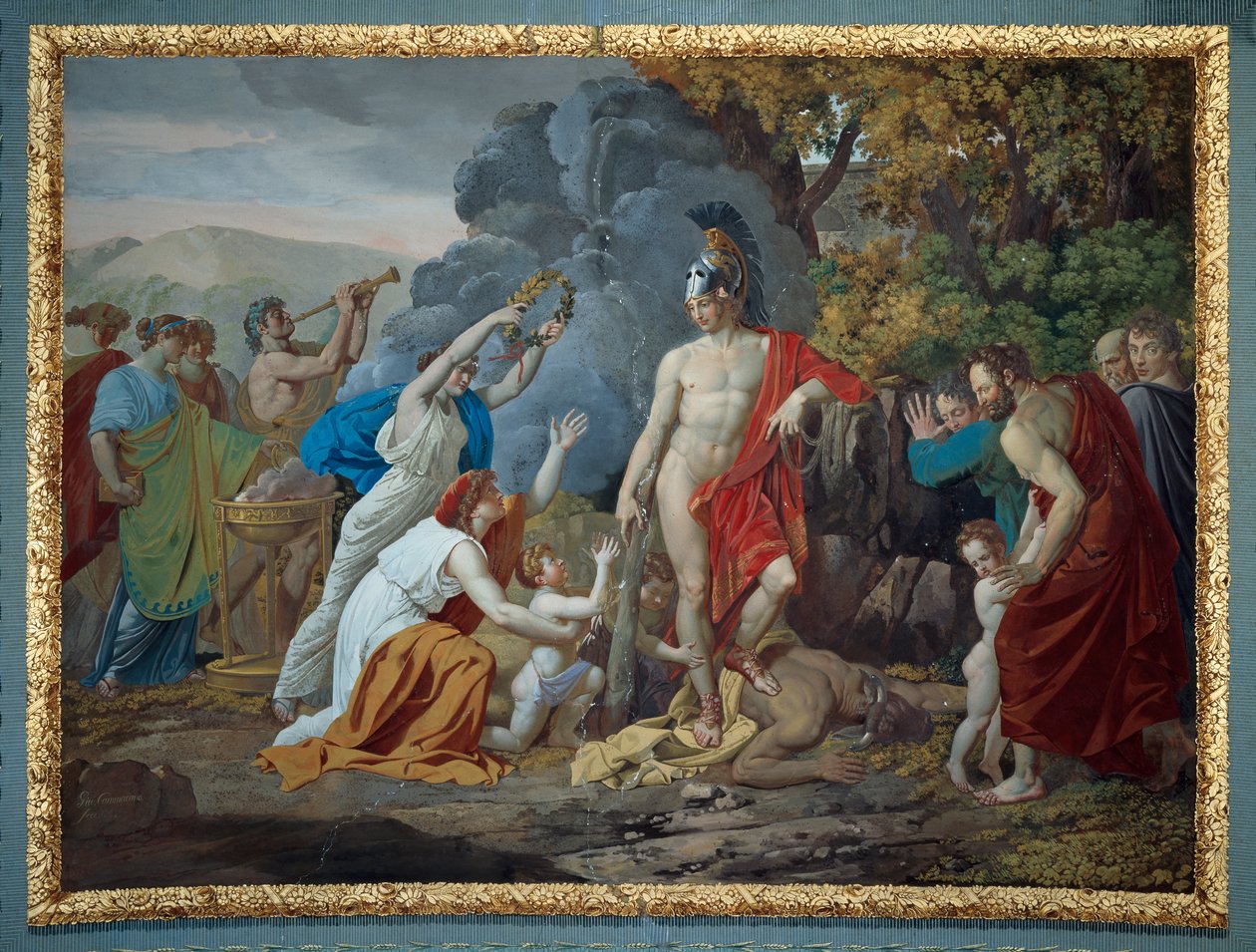 Theseus ja Minotauros, kirjoittanut Giuseppe Cammarano tekijältä Giuseppe Cammarano