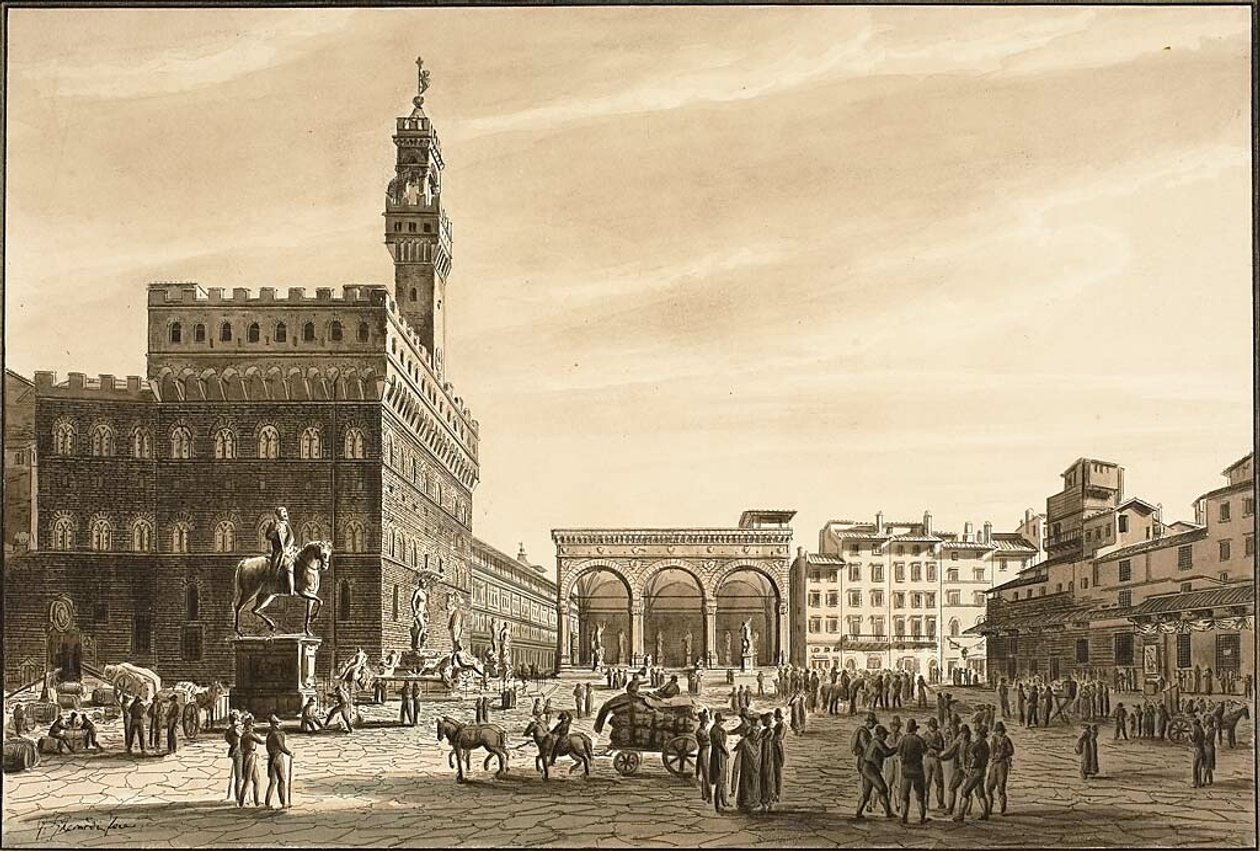Piazza Signoria tekijältä Giuseppe Gherardi