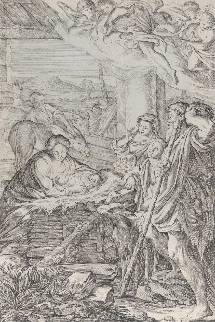 Paimenten palvonta, 1654-1718. tekijältä Giuseppe Maria Mitelli