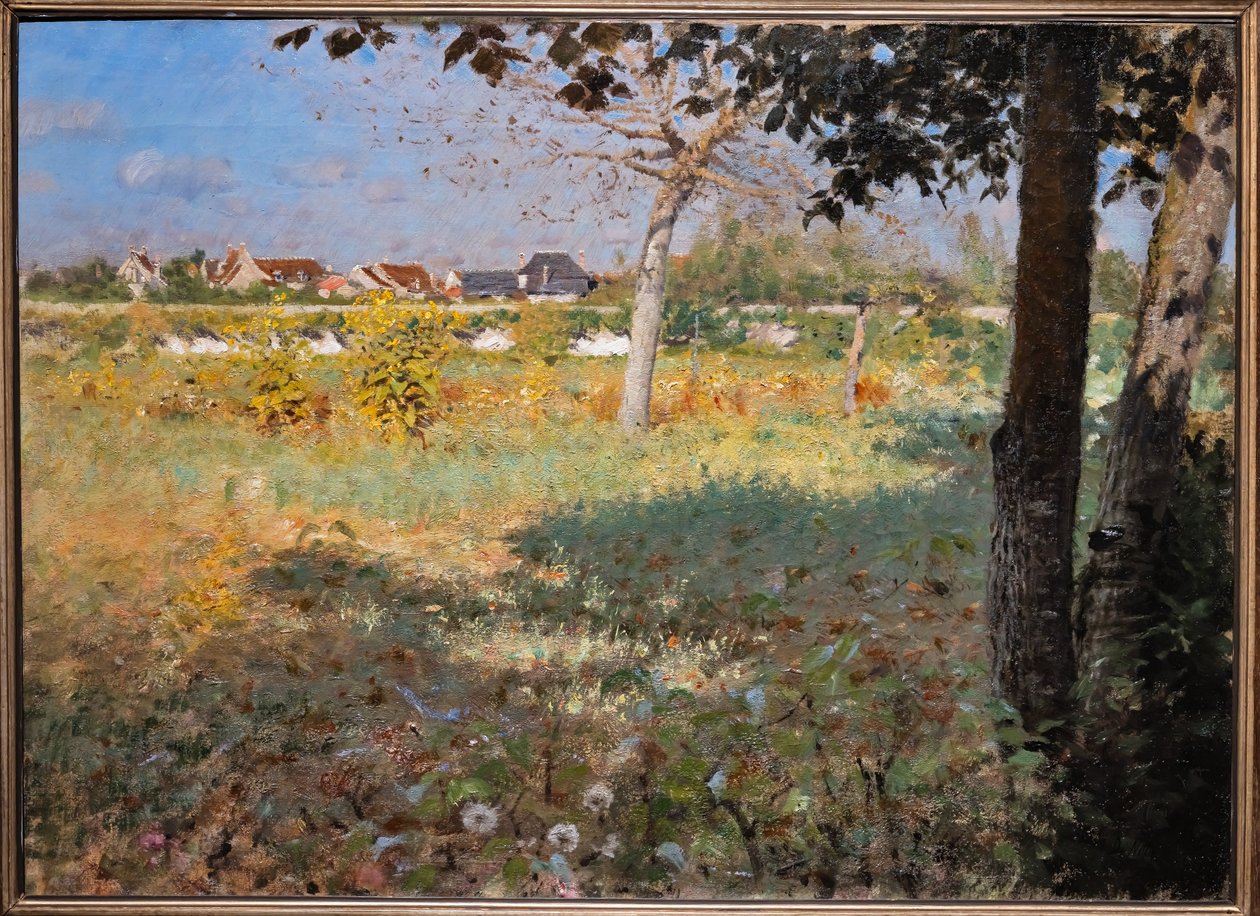 vanha puutarha tekijältä Giuseppe or Joseph de Nittis