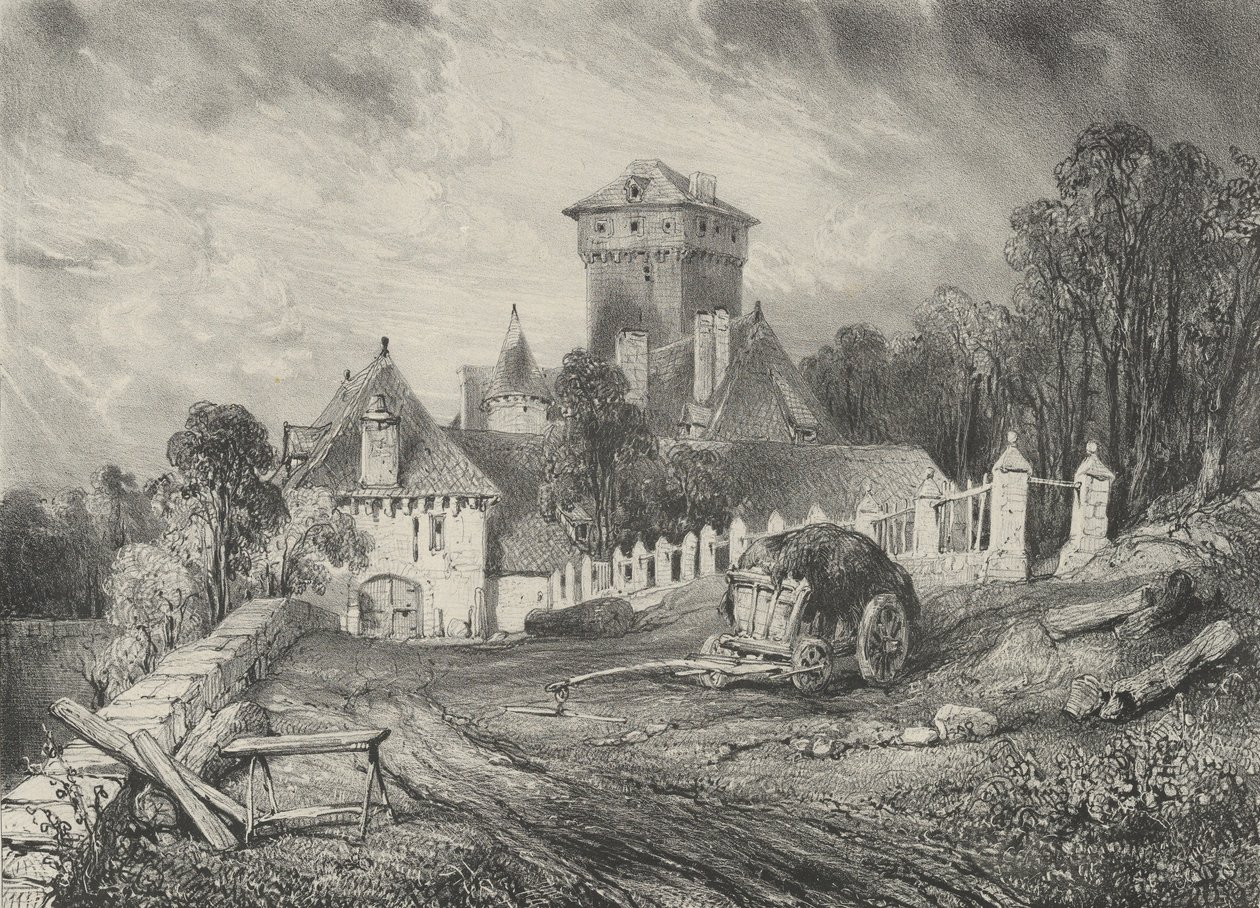 Pesteilin linna Polminhacissa, 1832. tekijältä Godefroy Engelmann