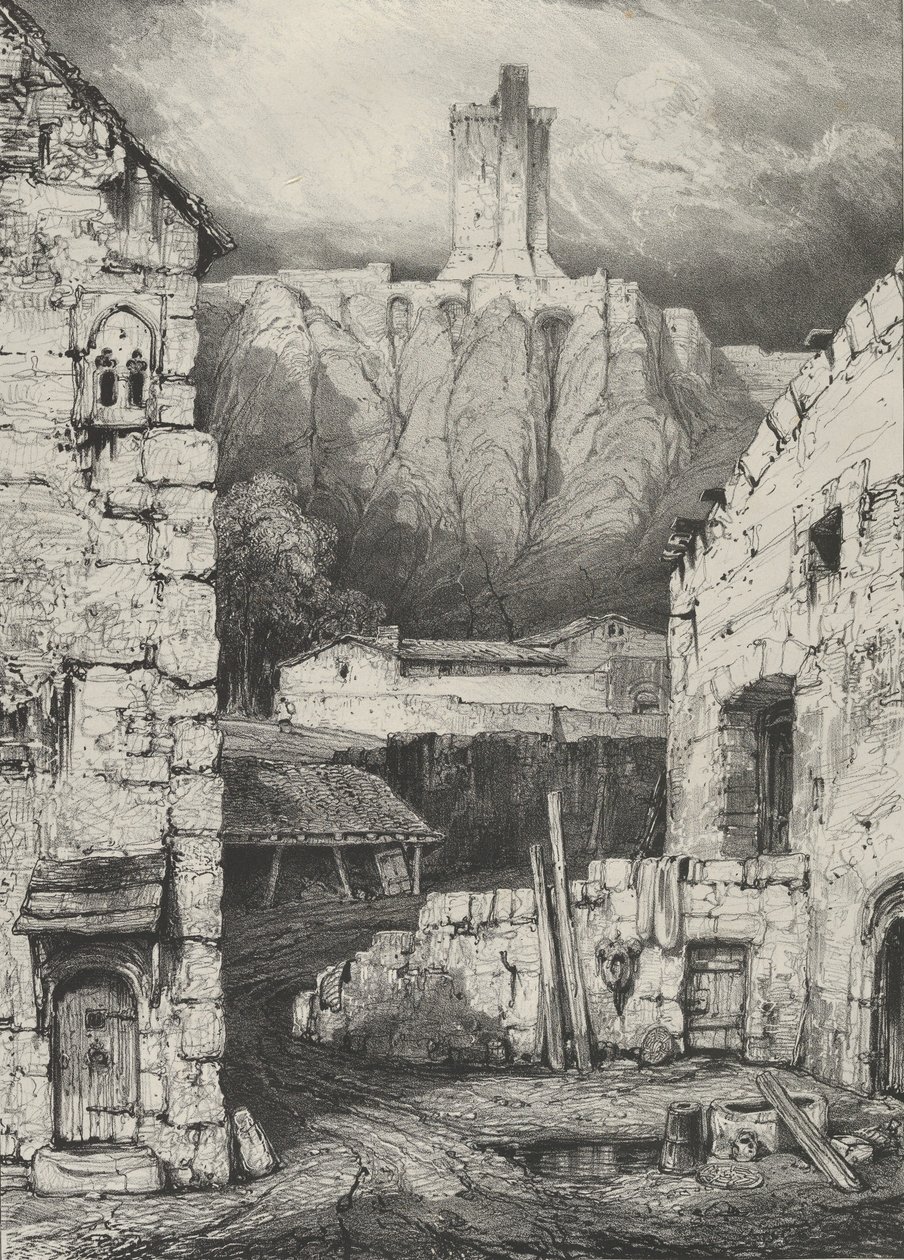 Château de Polignacin vankityrmä, 1830. tekijältä Godefroy Engelmann