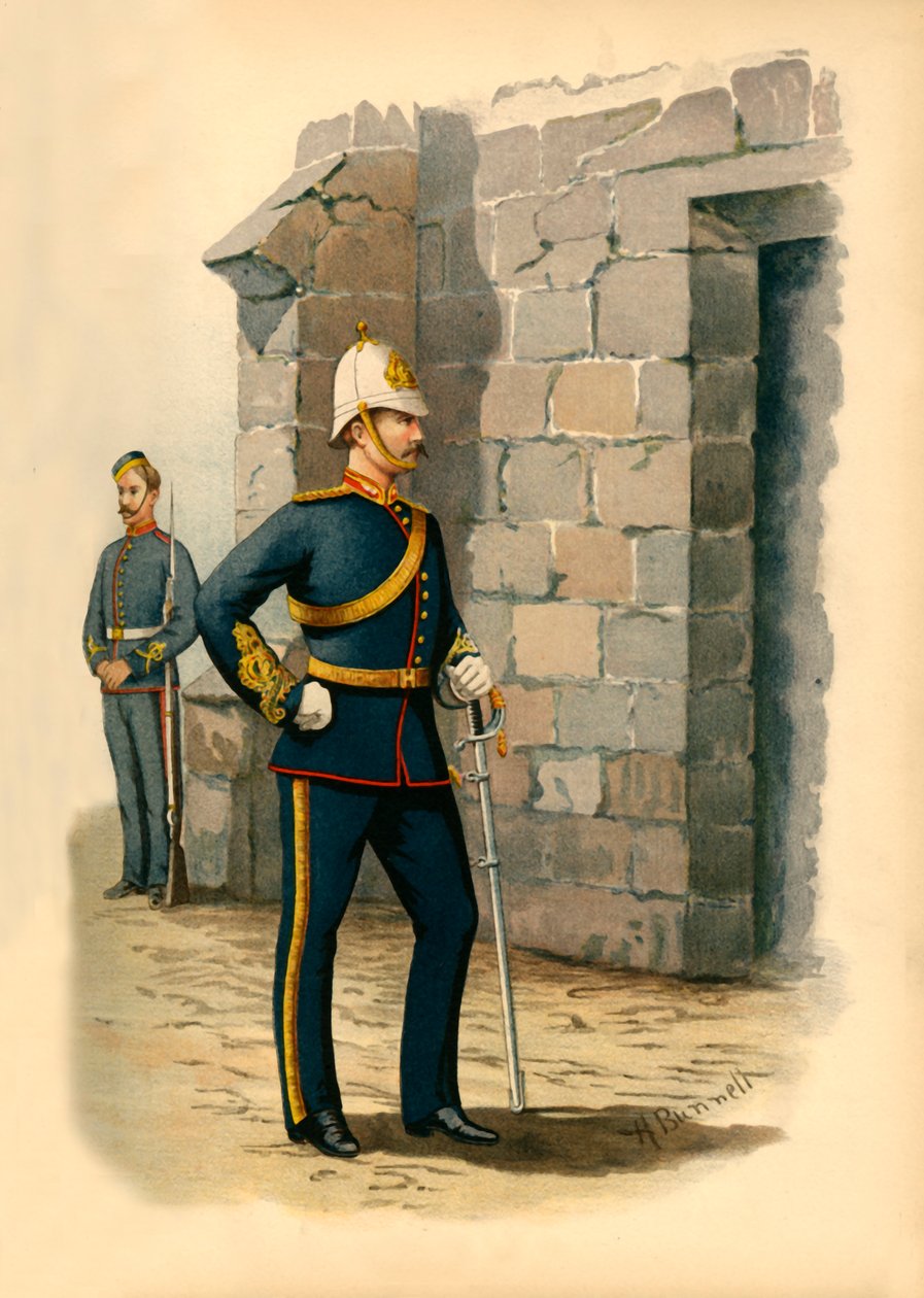 Halifaxin varuskunnan tykistö, 1890. tekijältä Godfrey Douglas Giles