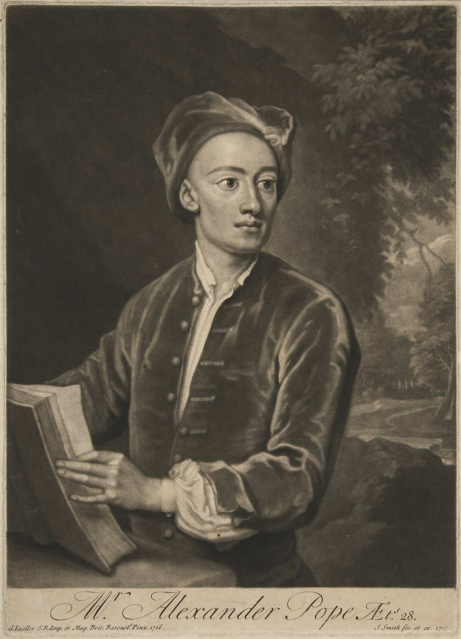 Akexander Pope, pub. 1716 tekijältä Godfrey Kneller