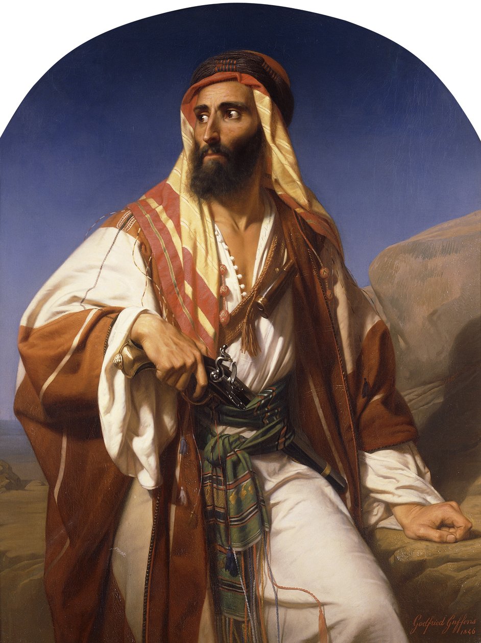 Beduiinipäällikkö, 1846 tekijältä Godfried Guffens