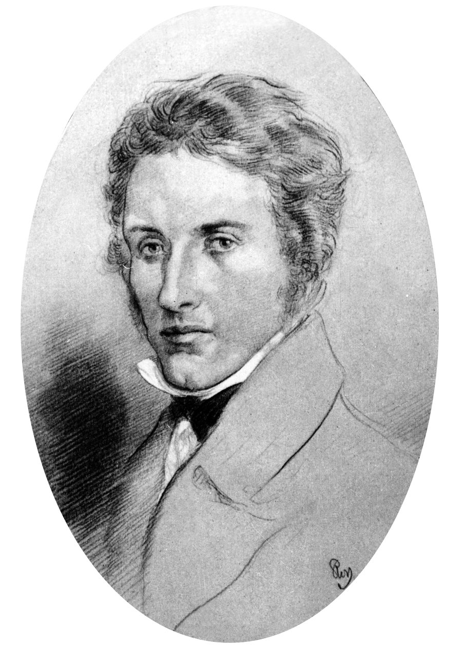 Percy Bysshe Shelley (litho) tekijältä Gordon (after) Ross