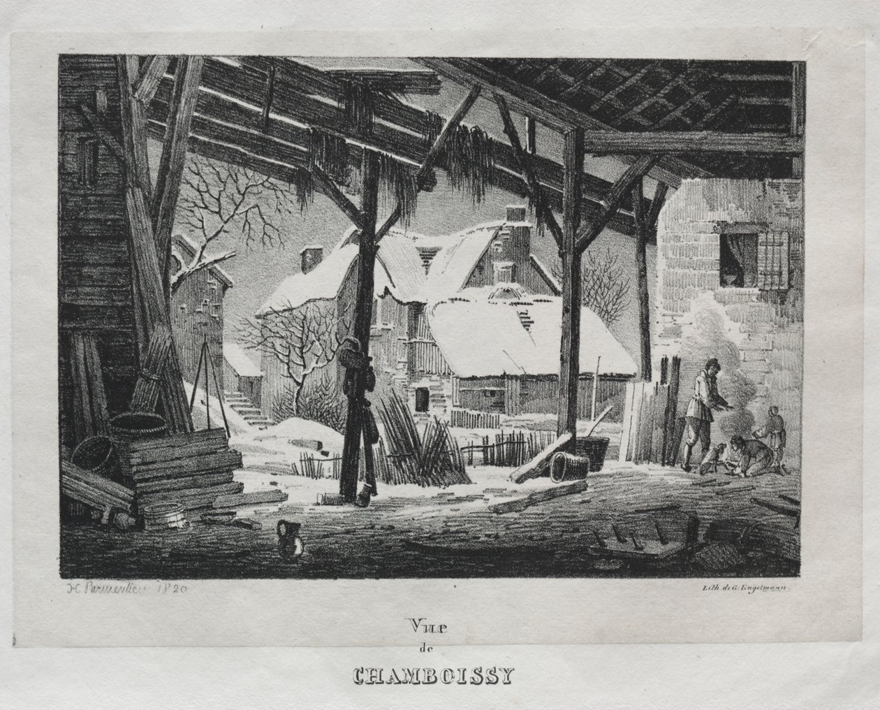 Näkymä Chamboissylle, 1820. tekijältä Gottfried or Godefroy Engelmann
