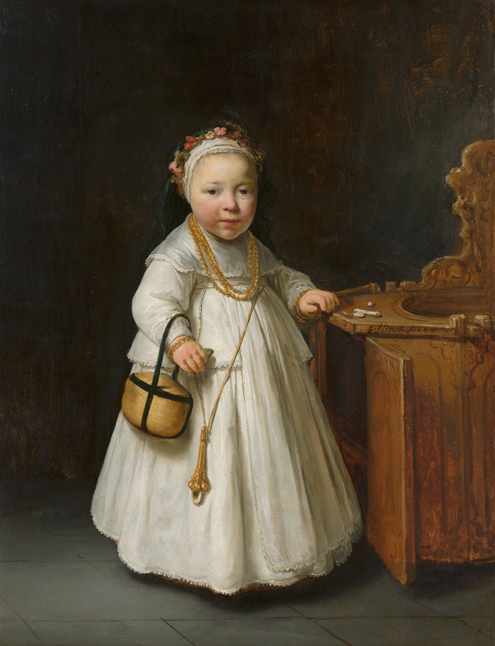 Tyttö syöttötuolilla, 1640 tekijältä Govaert Flinck