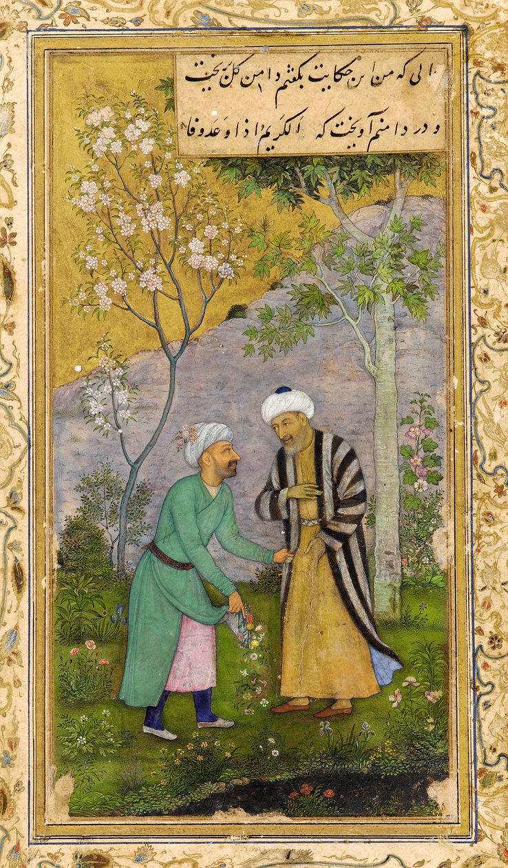 Saadi ruusutarhassa, 1645. tekijältä Govardhan