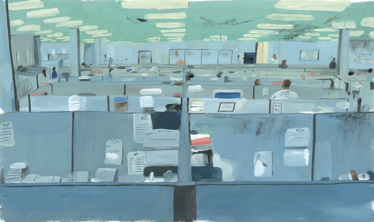 The Fugitive, 2012 (öljy paperille) tekijältä Grace Helmer
