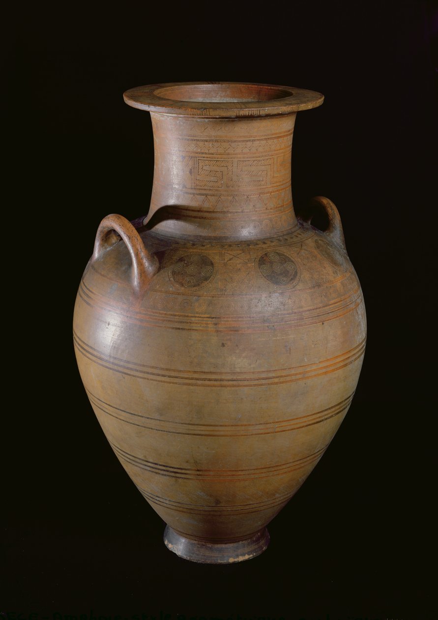 Amphora, noin 750-700 eKr. (terrakotta) tekijältä Greco Roman