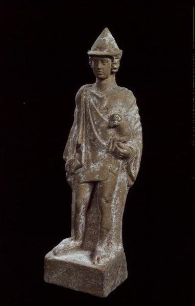 Hermes Kriophoros, Beotian, noin 450 eKr. (savi) tekijältä Greek