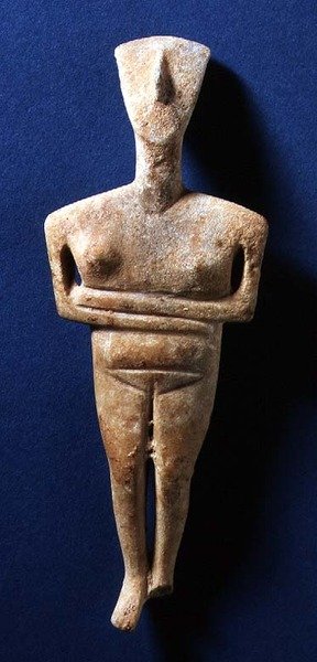 Kykladien hahmo, Naxos, noin 3000-2000 eKr. (marmori) tekijältä Greek