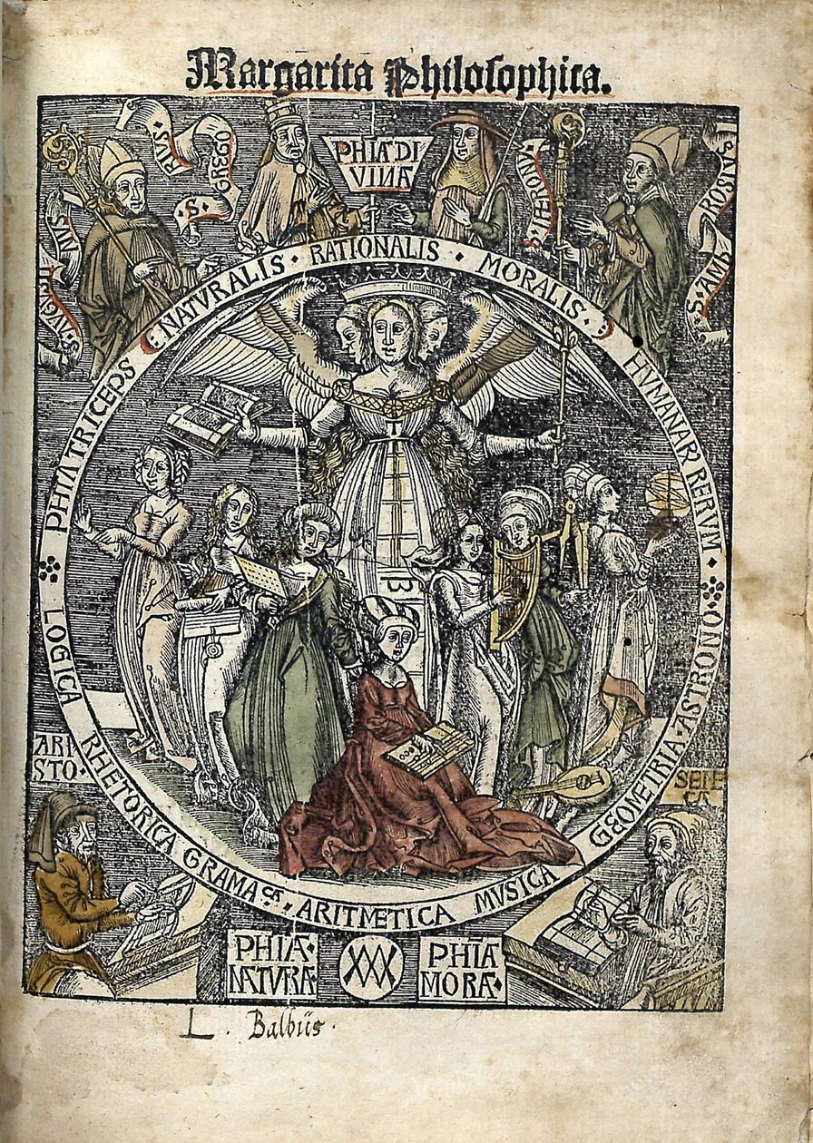 Filosofinen Margarita Nimilehti, 1504 tekijältä Gregor Reisch