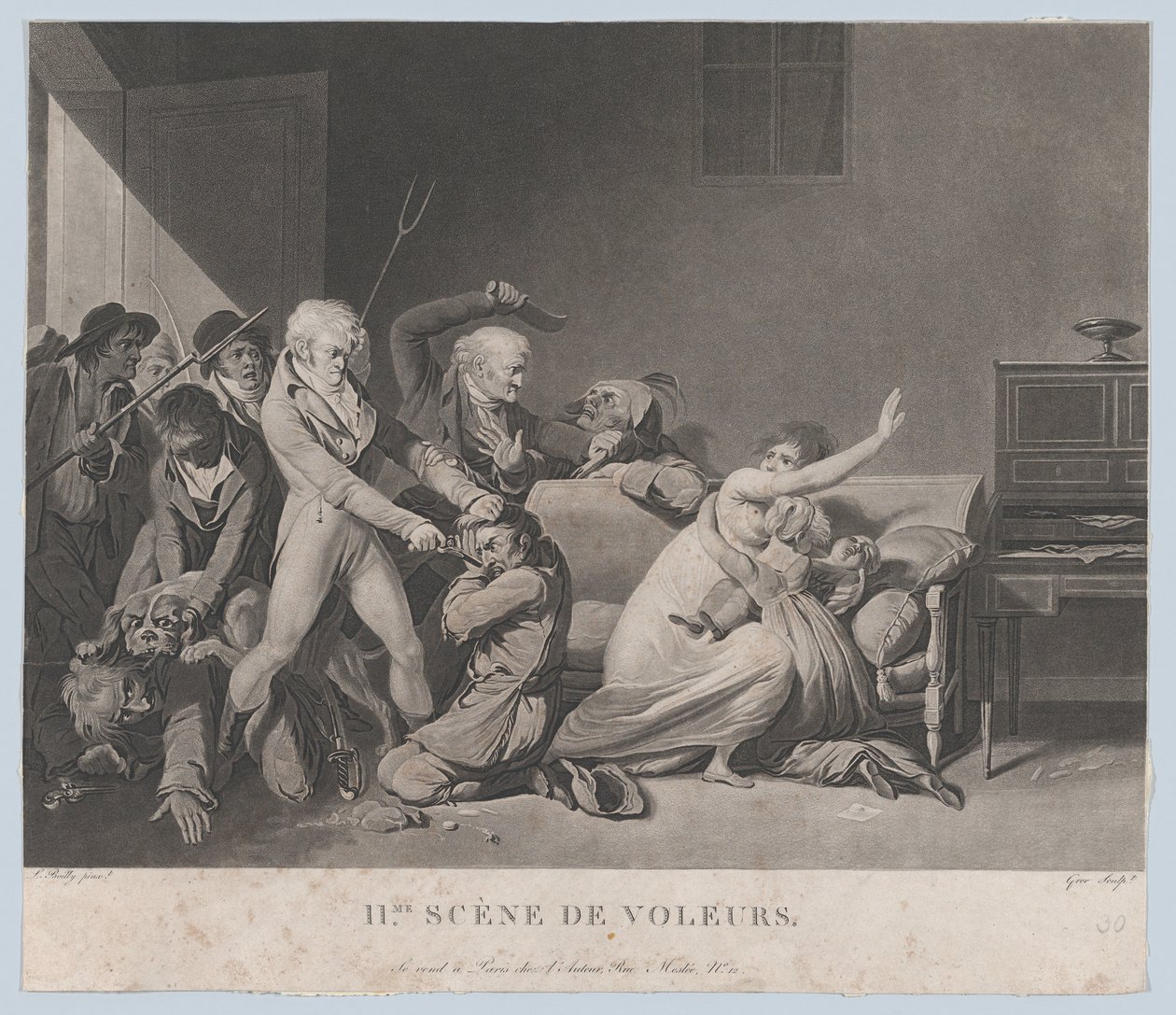 Toinen varkaiden kohtaus, n. 1805. tekijältä Gror