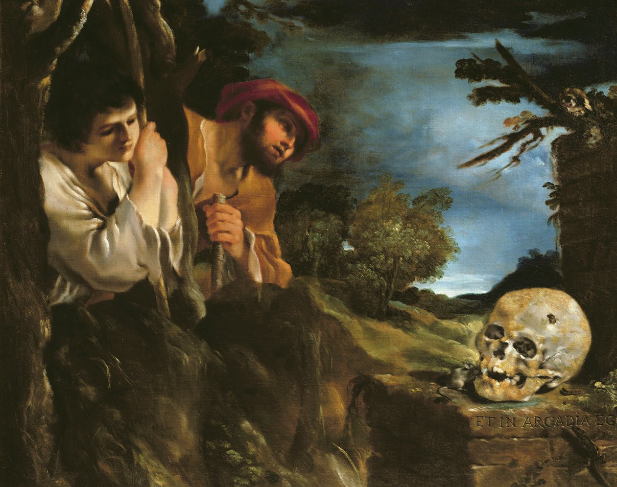 Et in arcadia ego (öljy kankaalle) tekijältä Giovanni Francesco Barbieri