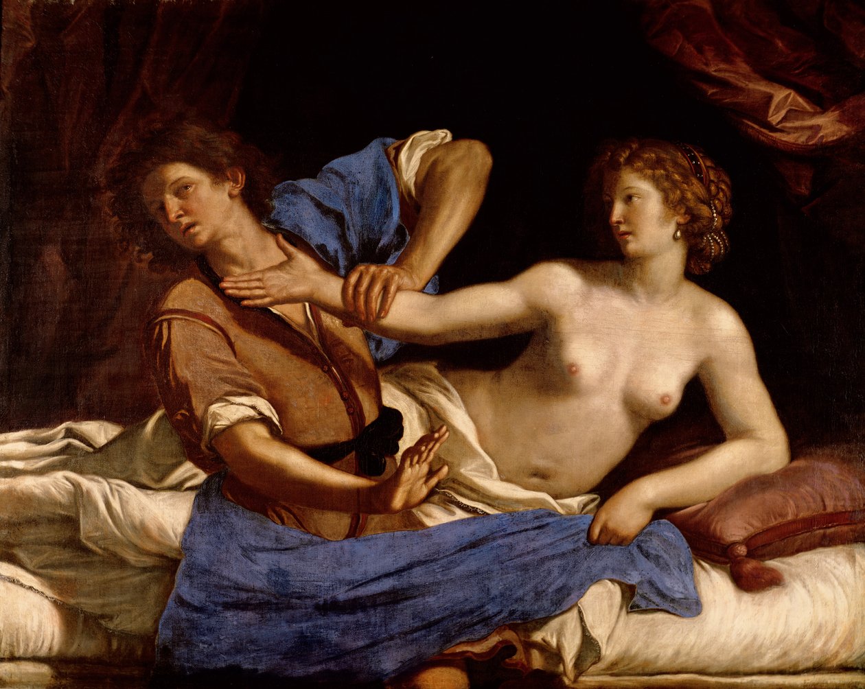 Joosef ja Potifarin vaimo, n. 1649 tekijältä Giovanni Francesco Barbieri