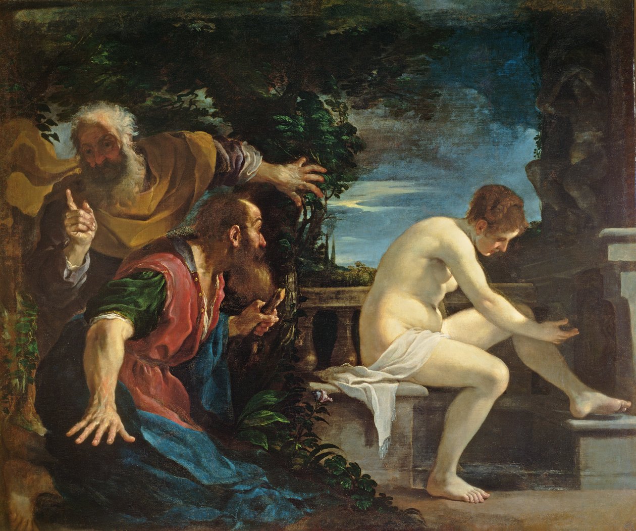 Susanna ja vanhimmat tekijältä Giovanni Francesco Barbieri