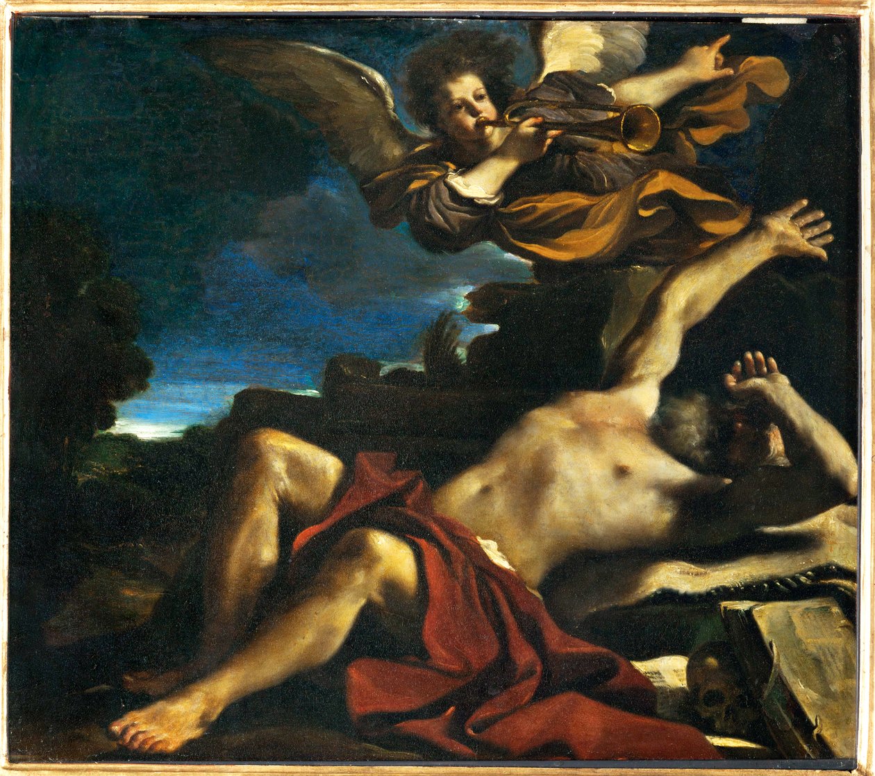 Pyhän Hieronymuksen näky ... tekijältä Guercino (1591 1666)