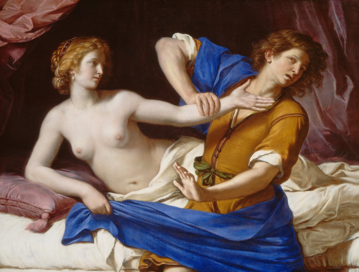 Joosefin ja Potifarin vaimo, 1649. tekijältä Guercino