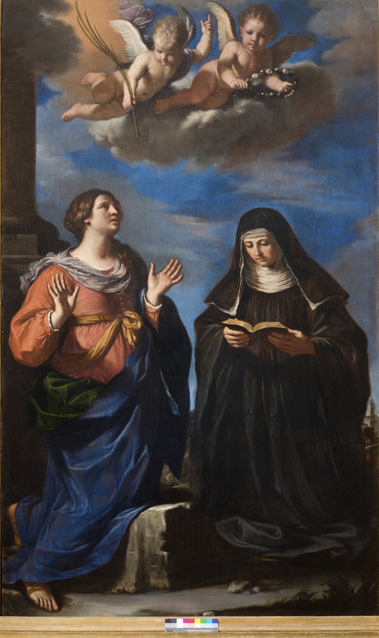 Pyhä Gertrude ja Lucretia, 1645 tekijältä Guercino