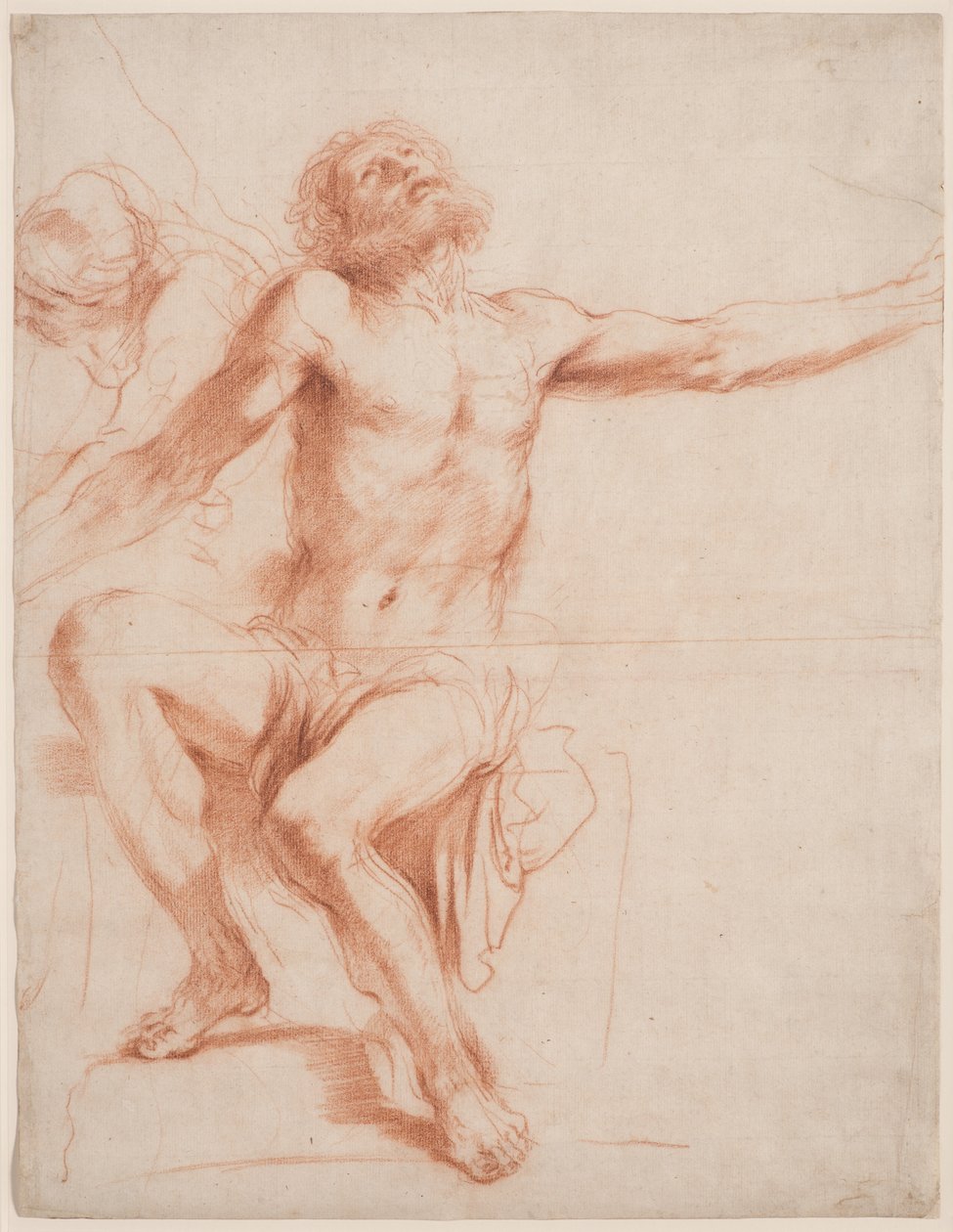 Istuva mieshahmo, n. 1618-19 tekijältä Guercino
