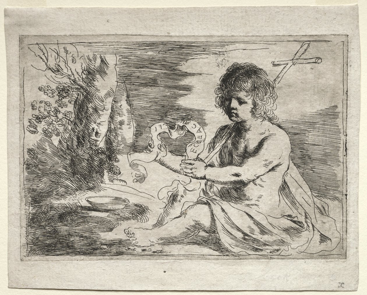 Pyhä Johannes Kastaja tekijältä Guercino