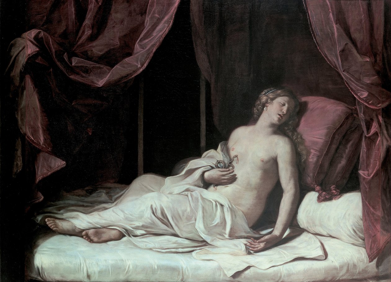 Kleopatran kuolema, 1648 tekijältä Guercino
