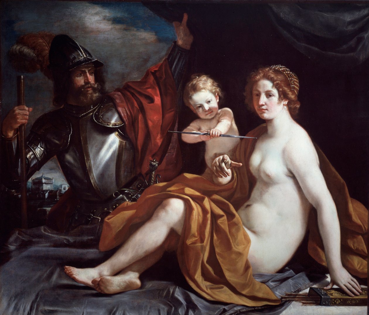Venus, Mars ja rakkaus tekijältä Guercino