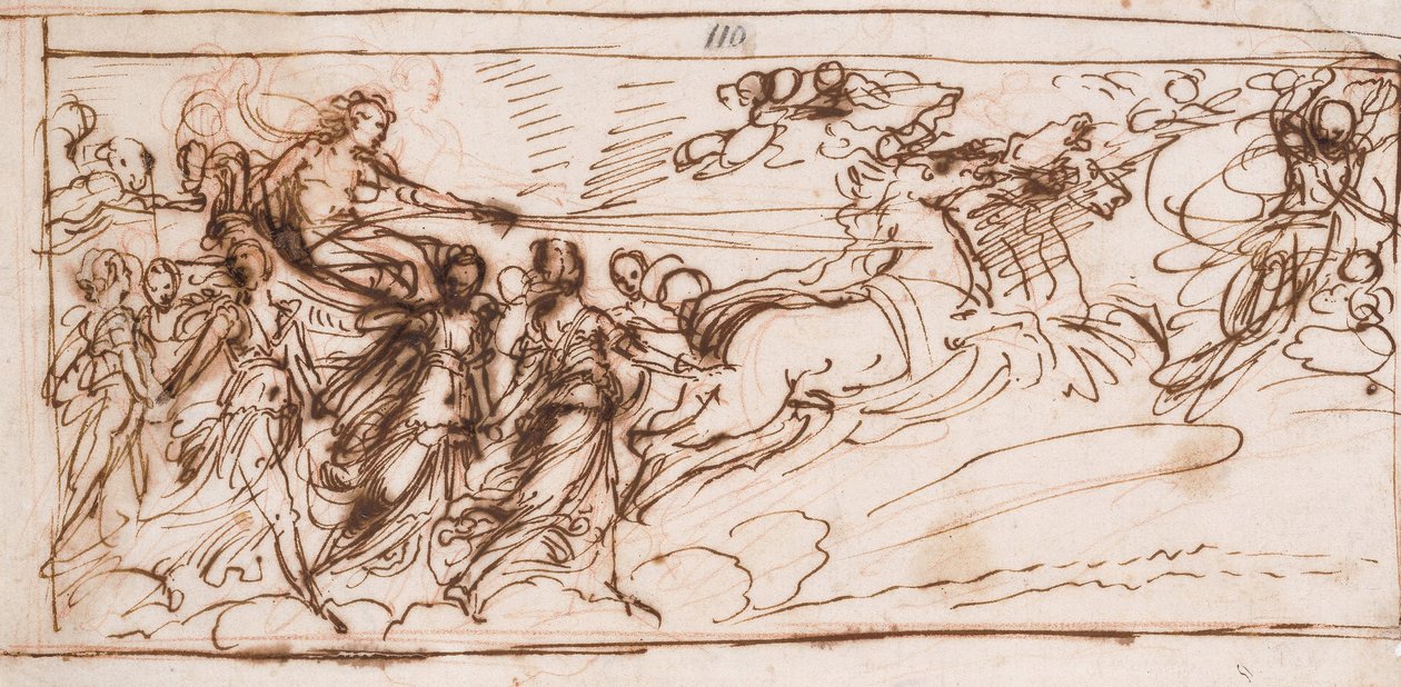 Apollo auringon vaunuilla tekijältä Guido Reni