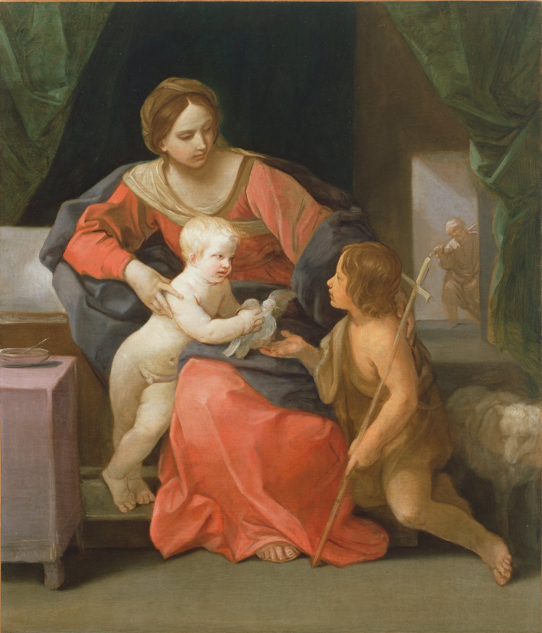 Madonna ja lapsi Pyhän Johannes Kastajan kanssa, 1640-1642 tekijältä Guido Reni
