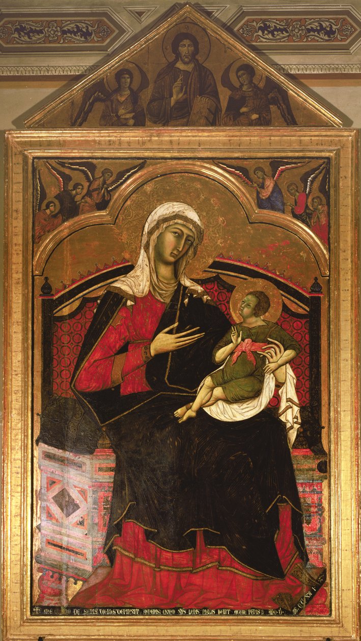 Neitsyt ja lapsi, noin 1270-luku (tempera puulla) tekijältä Guido da Siena