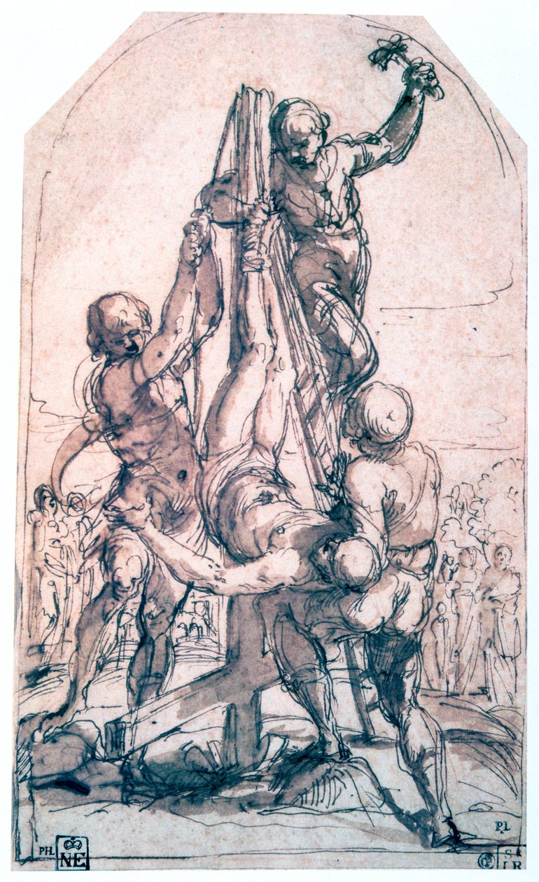 Pyhän Pietarin ristiinnaulitseminen, 1600-1642 tekijältä Guido Reni