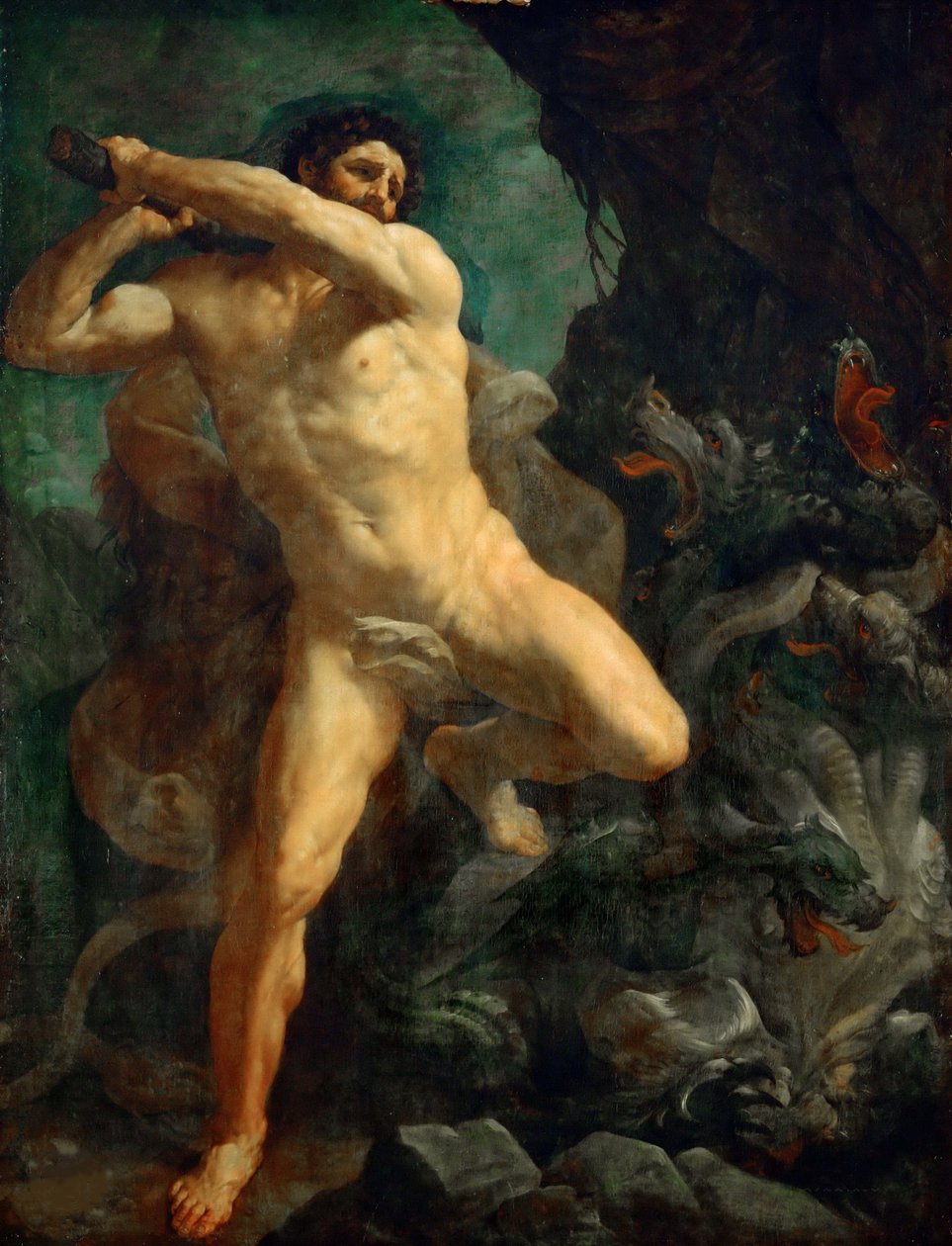 Hercules surmaamassa Lernan hydran, 1620-1621. tekijältä Guido Reni