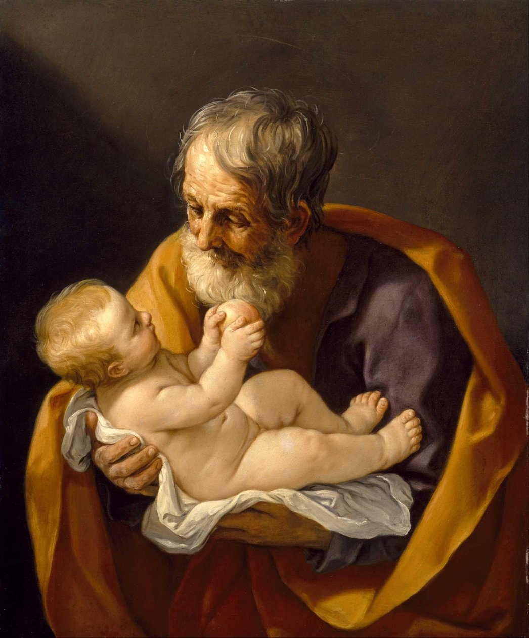 Pyhä Joosef ja Kristuslapsi tekijältä Guido Reni