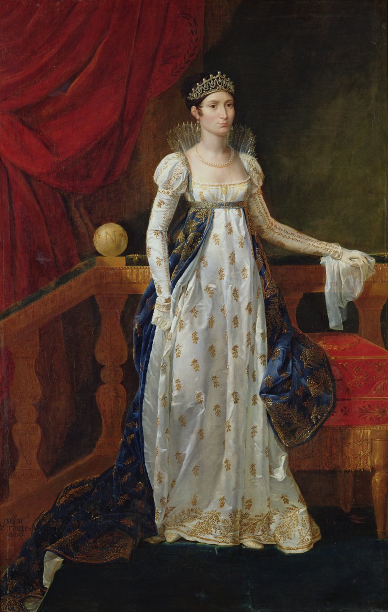 Elisa Bonaparte (1777-1820) Prinsessa Bacciochi, 1806 tekijältä Guillaume Guillon Lethière