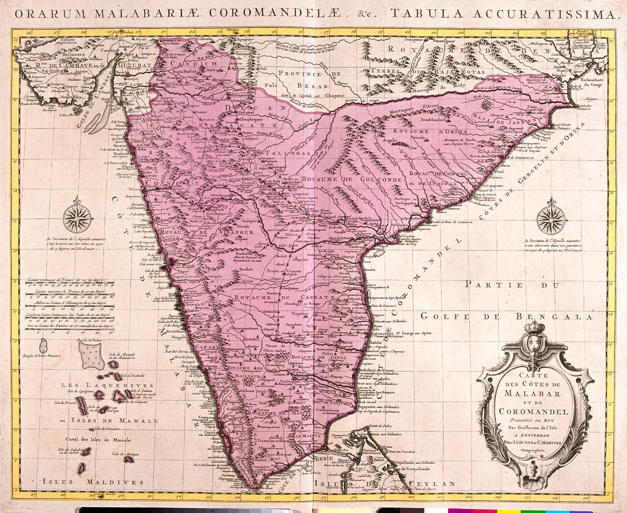 Intia (pohjoista lukuun ottamatta) tekijältä Guillaume Delisle